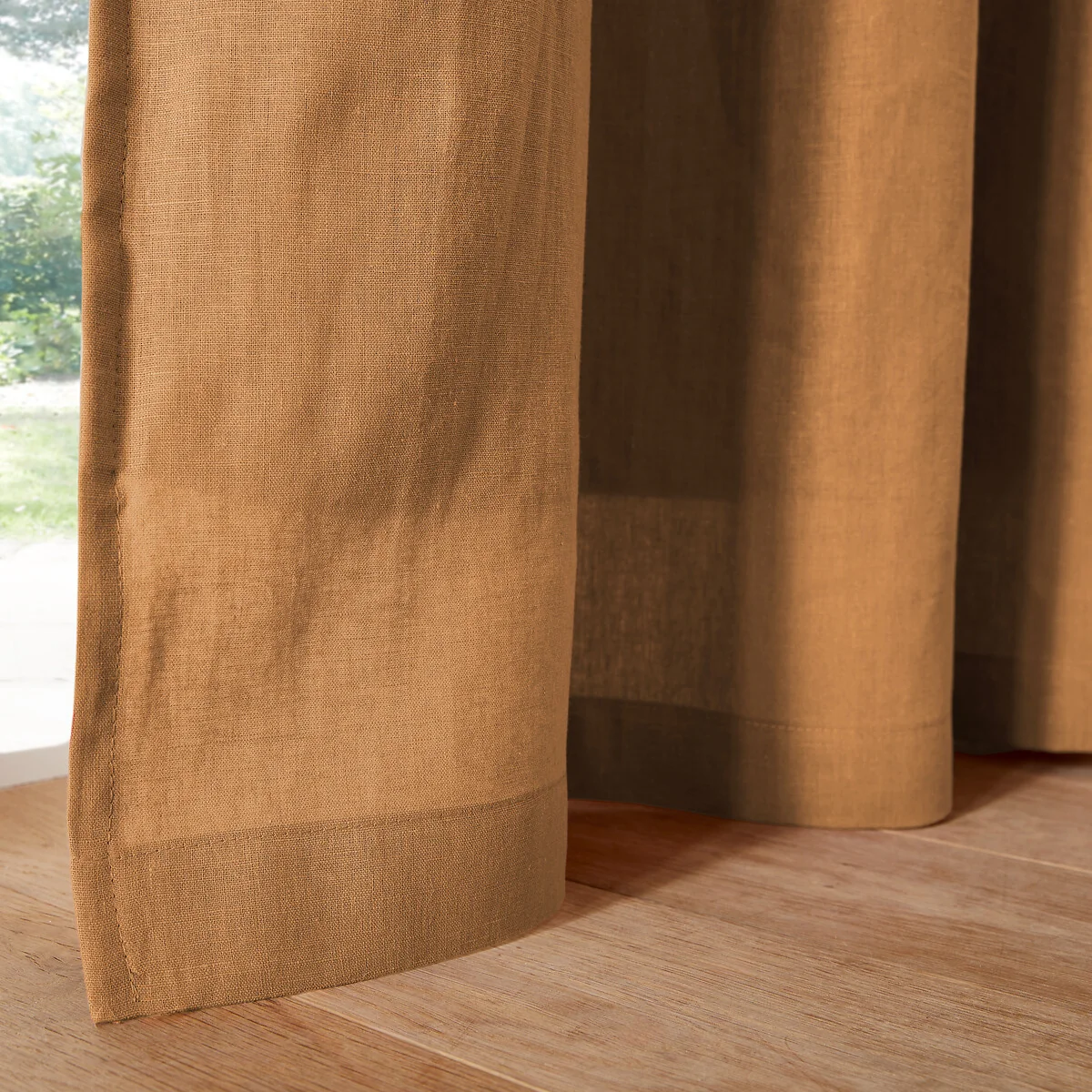 Onega Washed Linen Single Lined Blackout Curtain with Eyelets – image 4