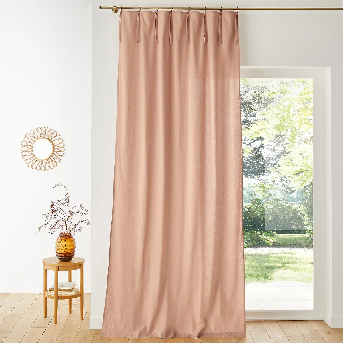 Lincot Linen & Cotton Knot & Eyelet Finish Curtain – image 1