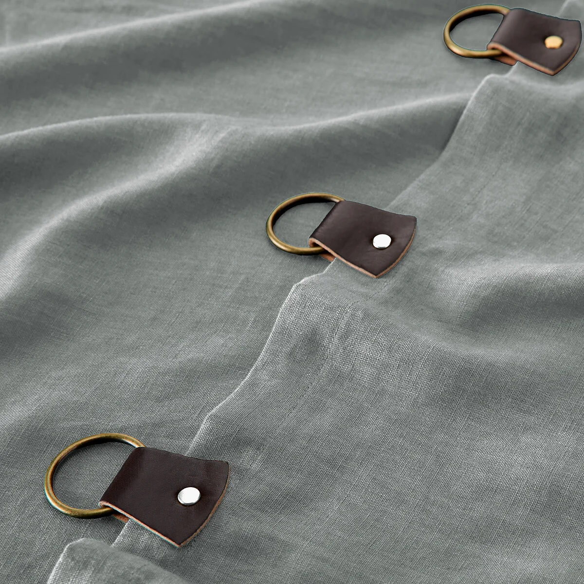 Private 100% Washed Linen Curtain with Loops – image 7