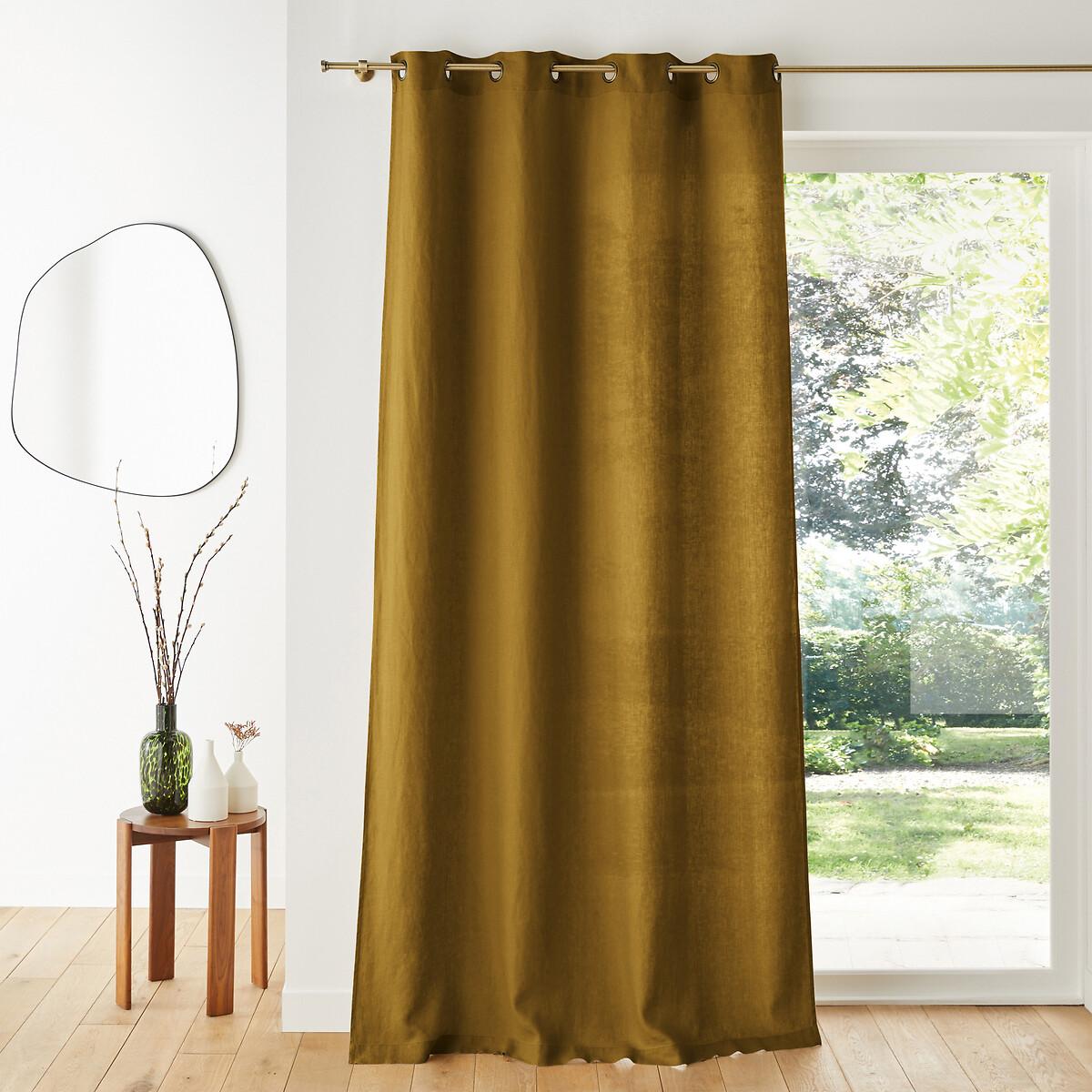 Elba Linen Curtain with Eyelets – image 1