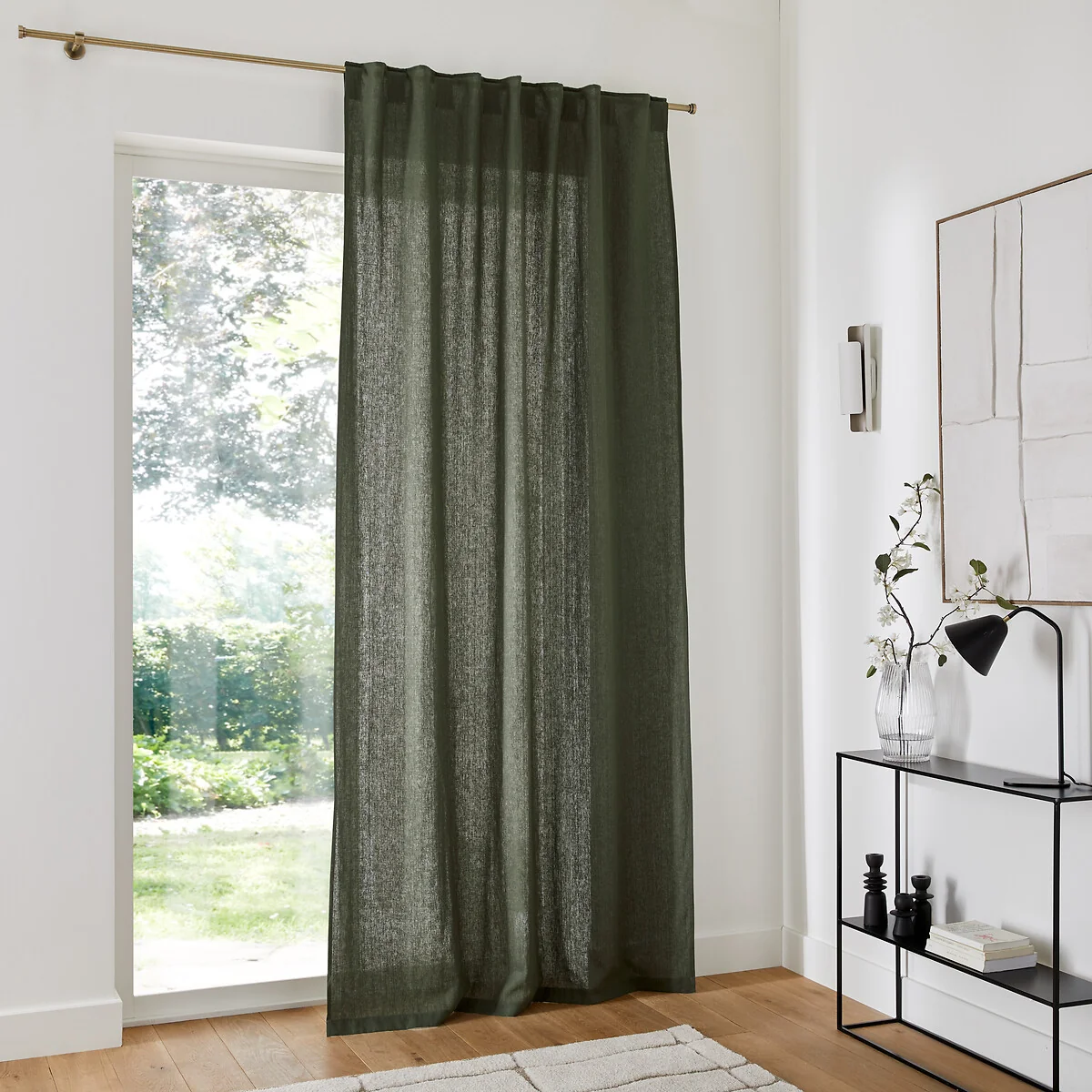 Onega Washed Linen Single Curtain with Concealed Tabs – image 3