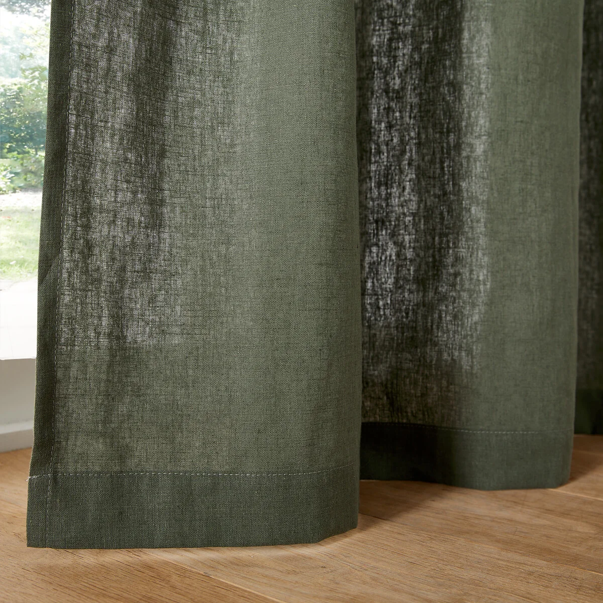 Onega Washed Linen Single Curtain with Concealed Tabs – image 4