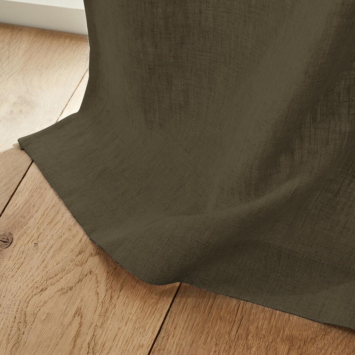 Private Lined Pre-Washed Linen Curtain with Eyelets – image 3