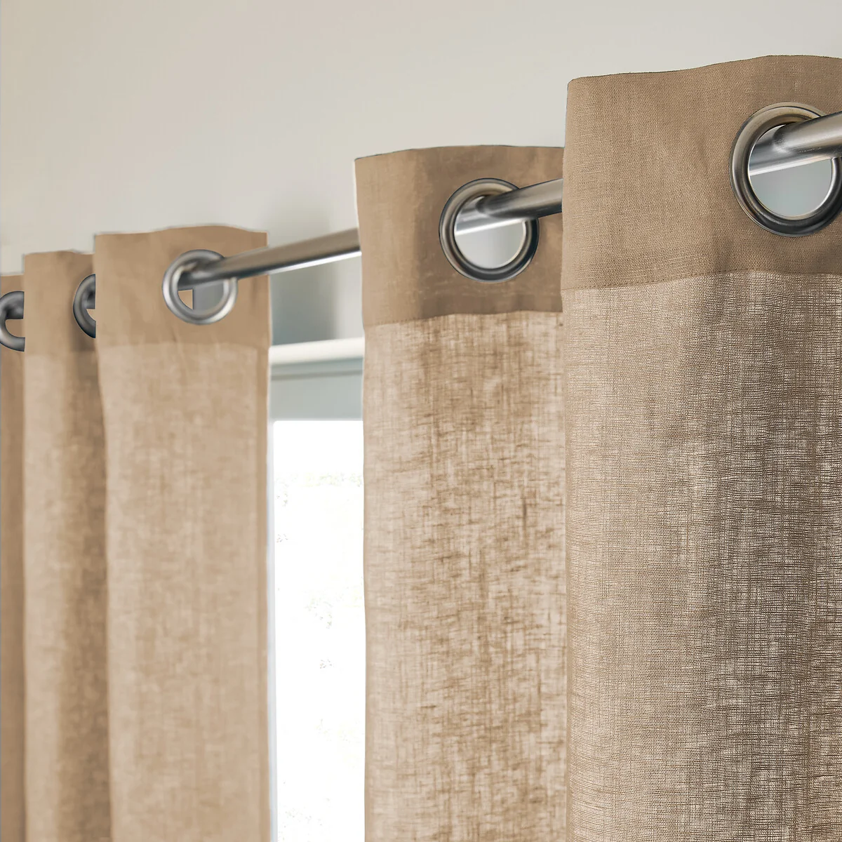 Private Washed Linen Curtain with Eyelets – image 3