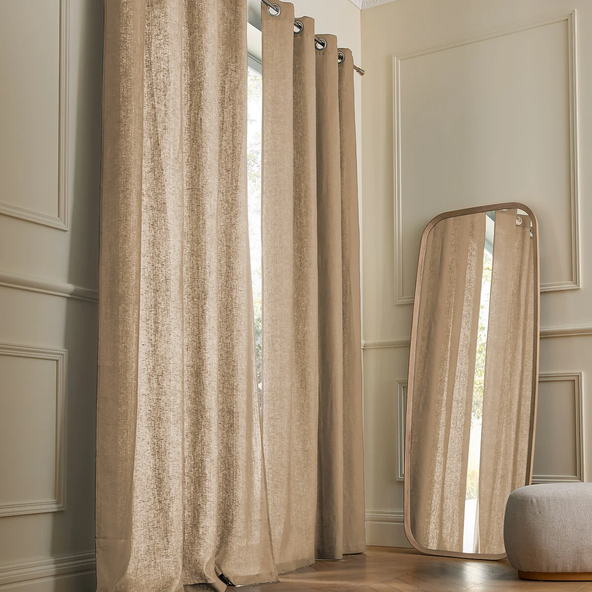 Private Washed Linen Curtain with Eyelets – image 1
