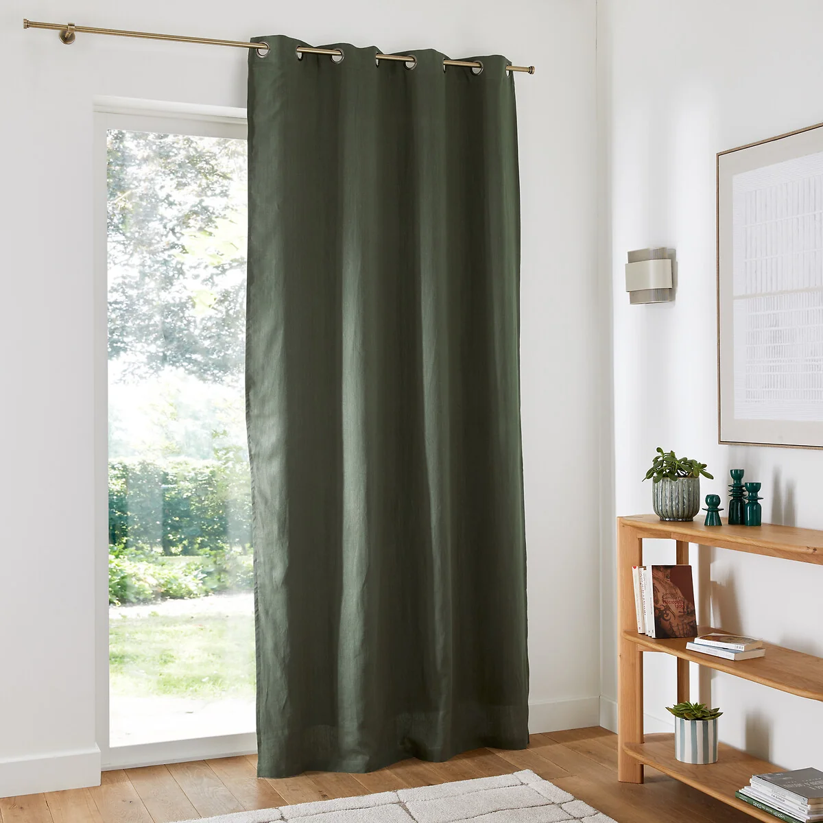 Onega 100% Washed Linen Blackout Curtain with Eyelets – image 3