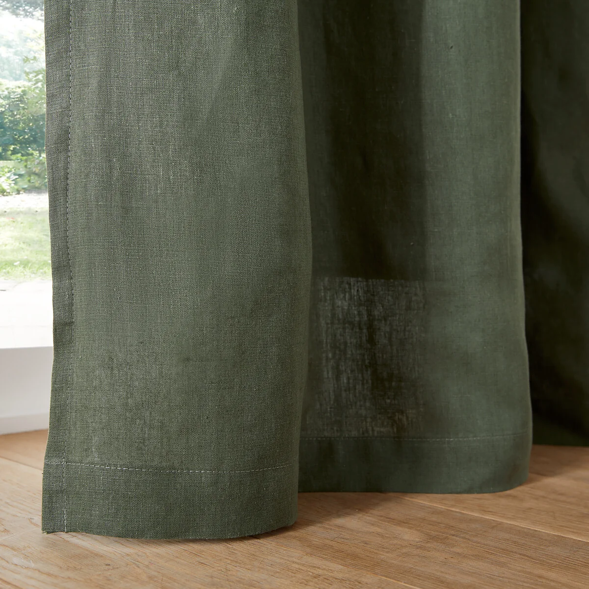 Onega 100% Washed Linen Blackout Curtain with Eyelets – image 4