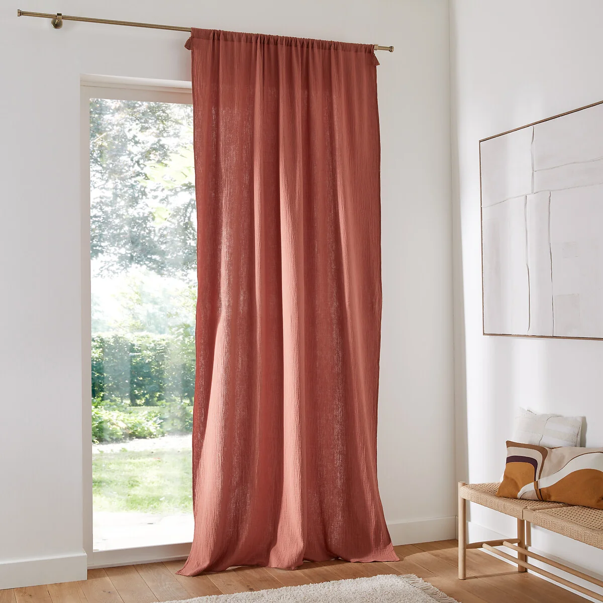 Kumla Cotton Muslin Curtain Panel – image 2