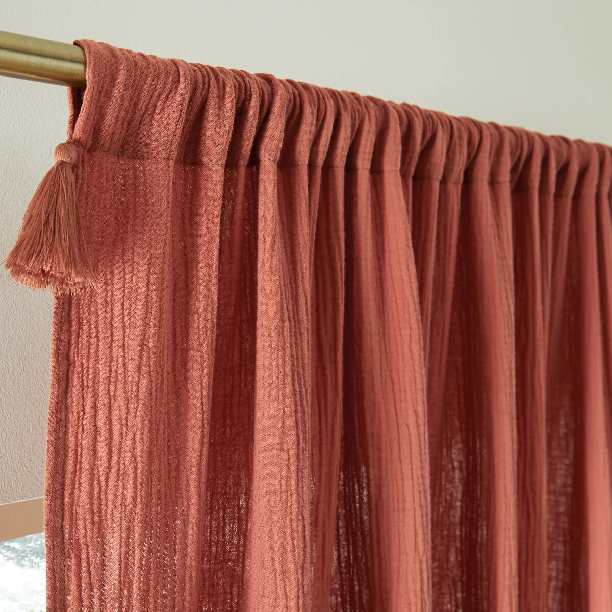 Kumla Cotton Muslin Curtain Panel – image 5