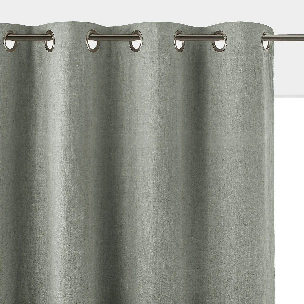 Onega 100% Washed Linen Eyelet Blackout Radiator Curtain – image 1