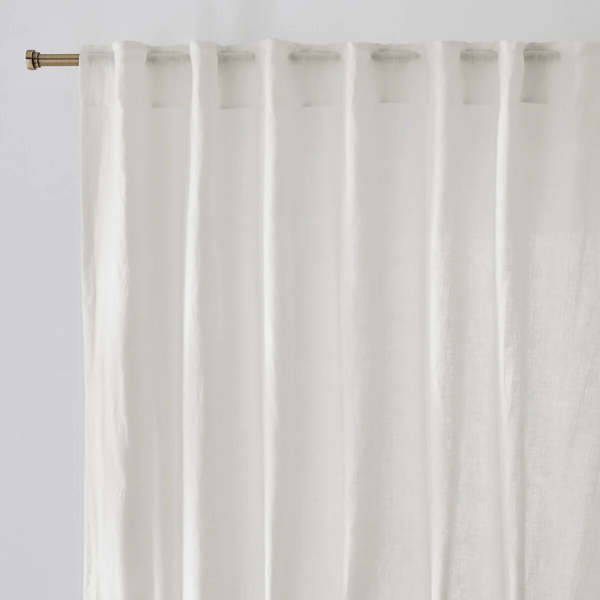 Onega Washed Linen Single Curtain with Concealed Tabs – image 2