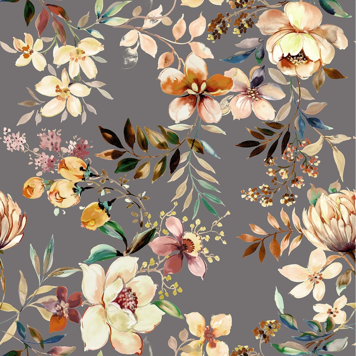 Floral Velour Lined Eyelet Curtains – image 7
