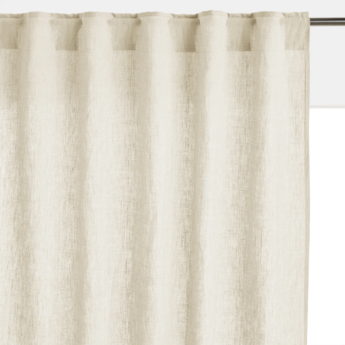 Onega Washed Linen Single Curtain with Concealed Tabs – image 1