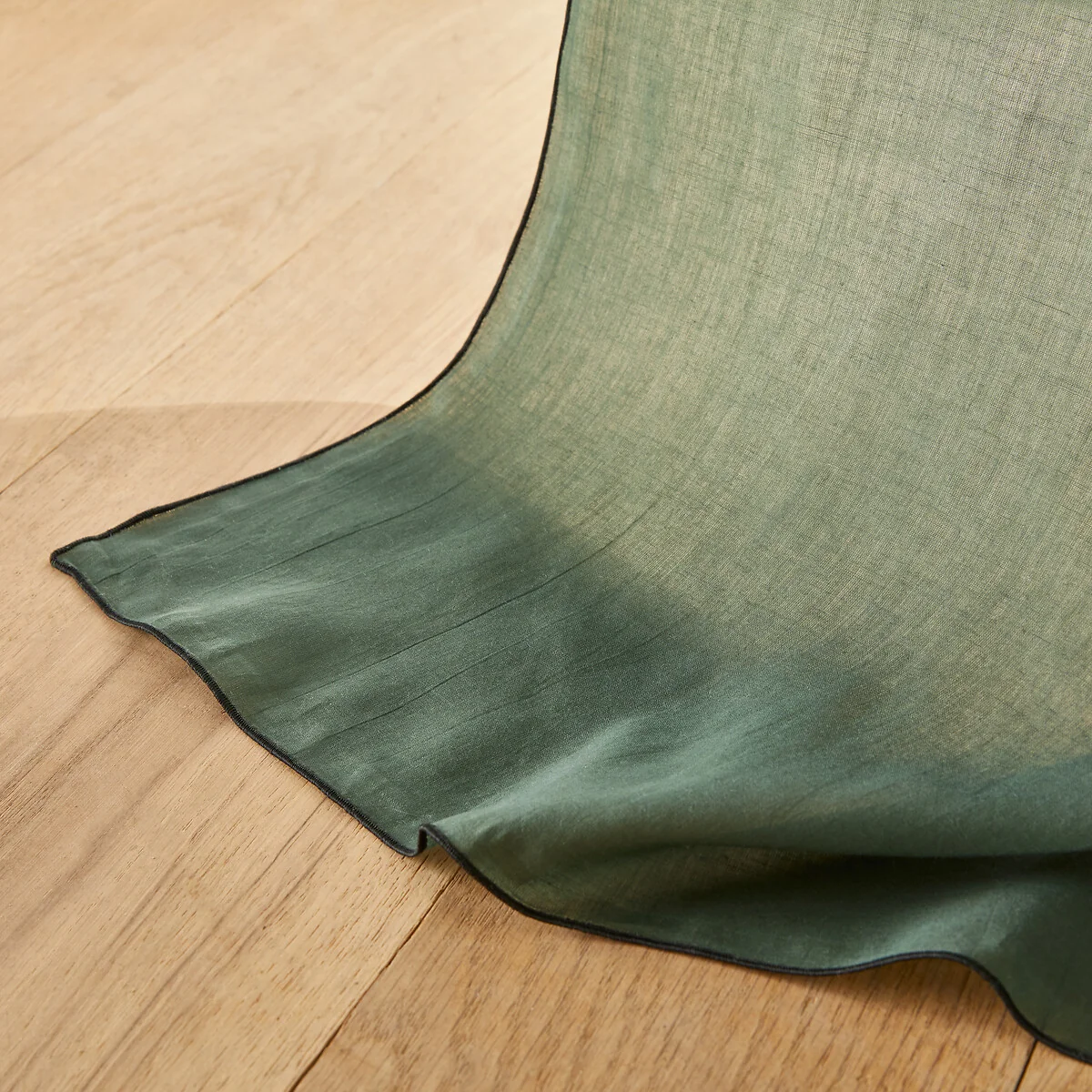 Halka 100% Organic Washed Cotton Voile Sheer Curtain Panel – image 4