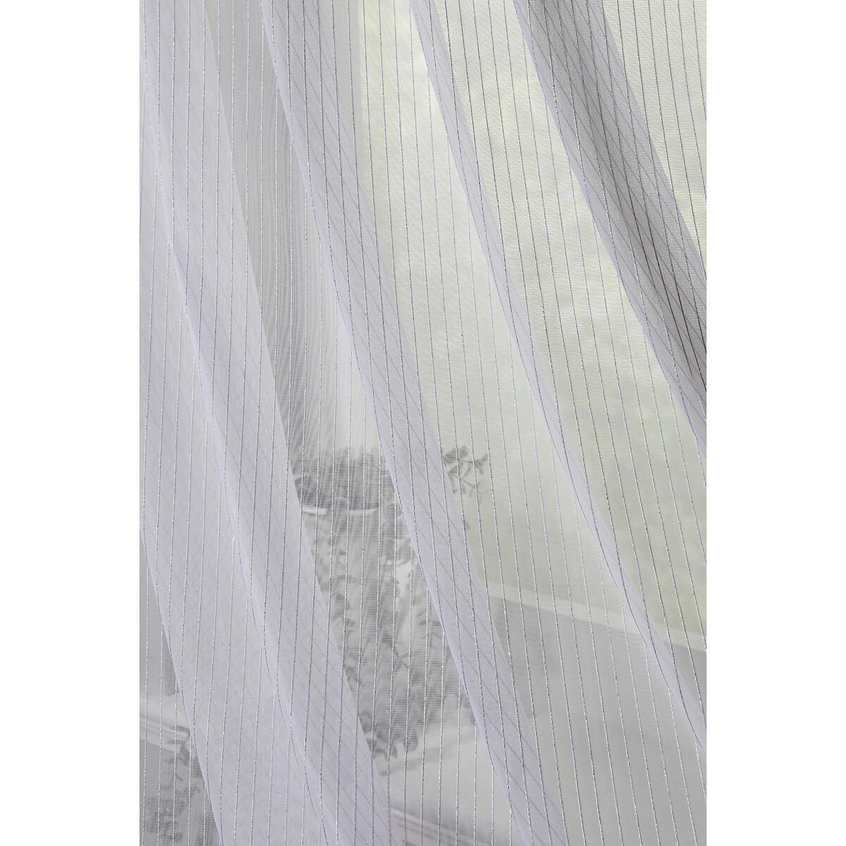 Metallic Stripe Voile Curtain Panel – image 2