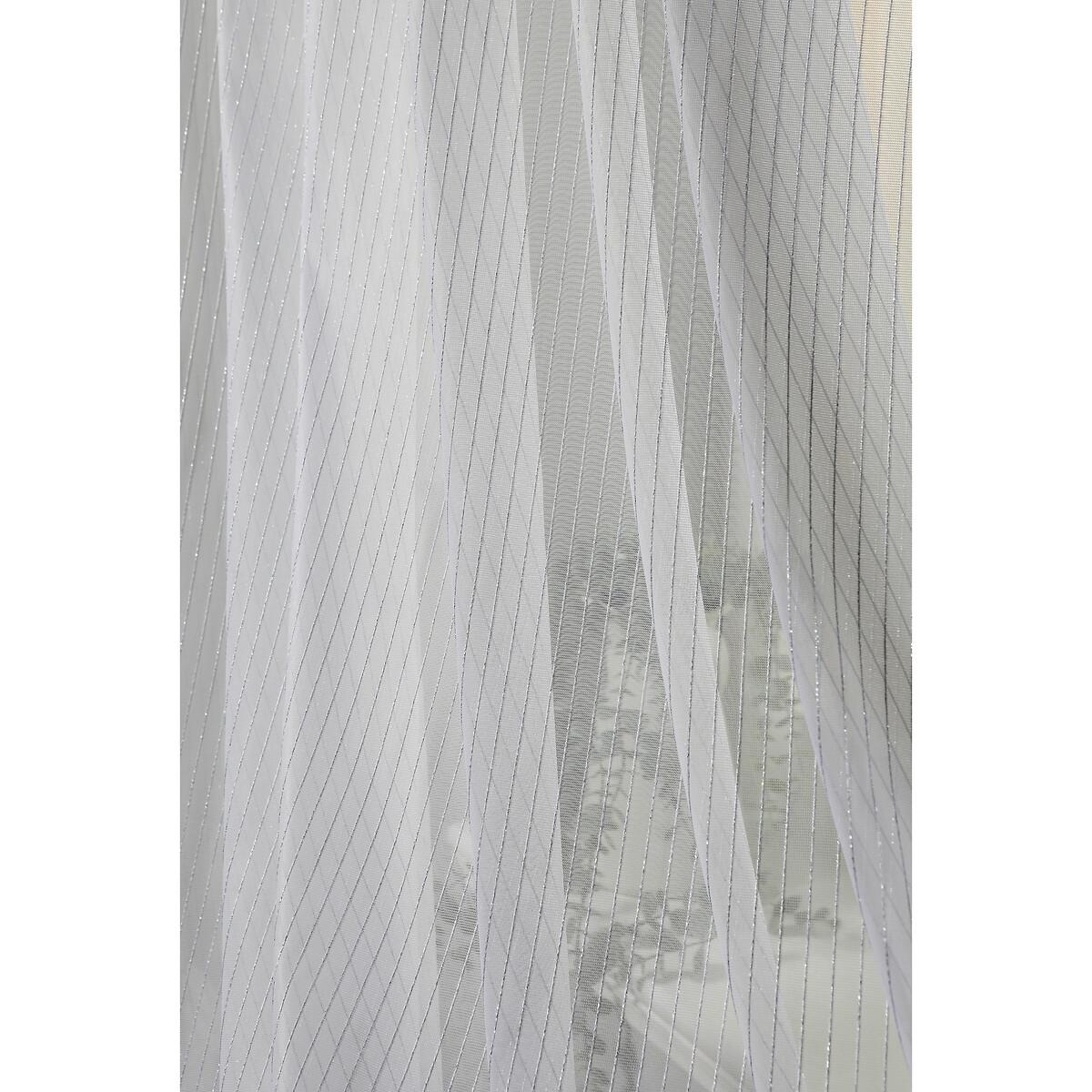 Metallic Stripe Voile Curtain Panel – image 4