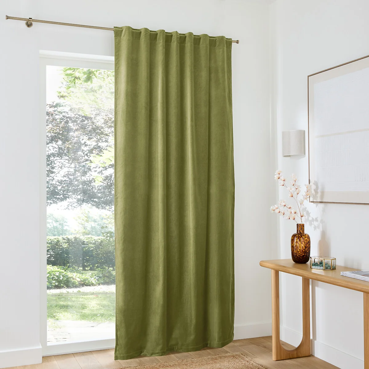Velvet Hidden Tab Top Blackout Curtain – image 2