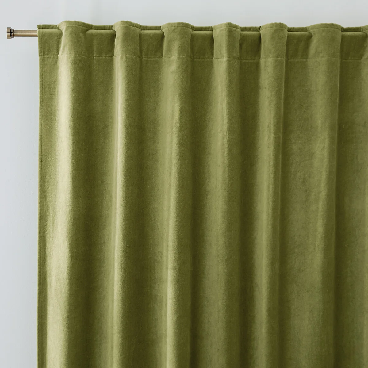 Velvet Hidden Tab Top Blackout Curtain – image 1