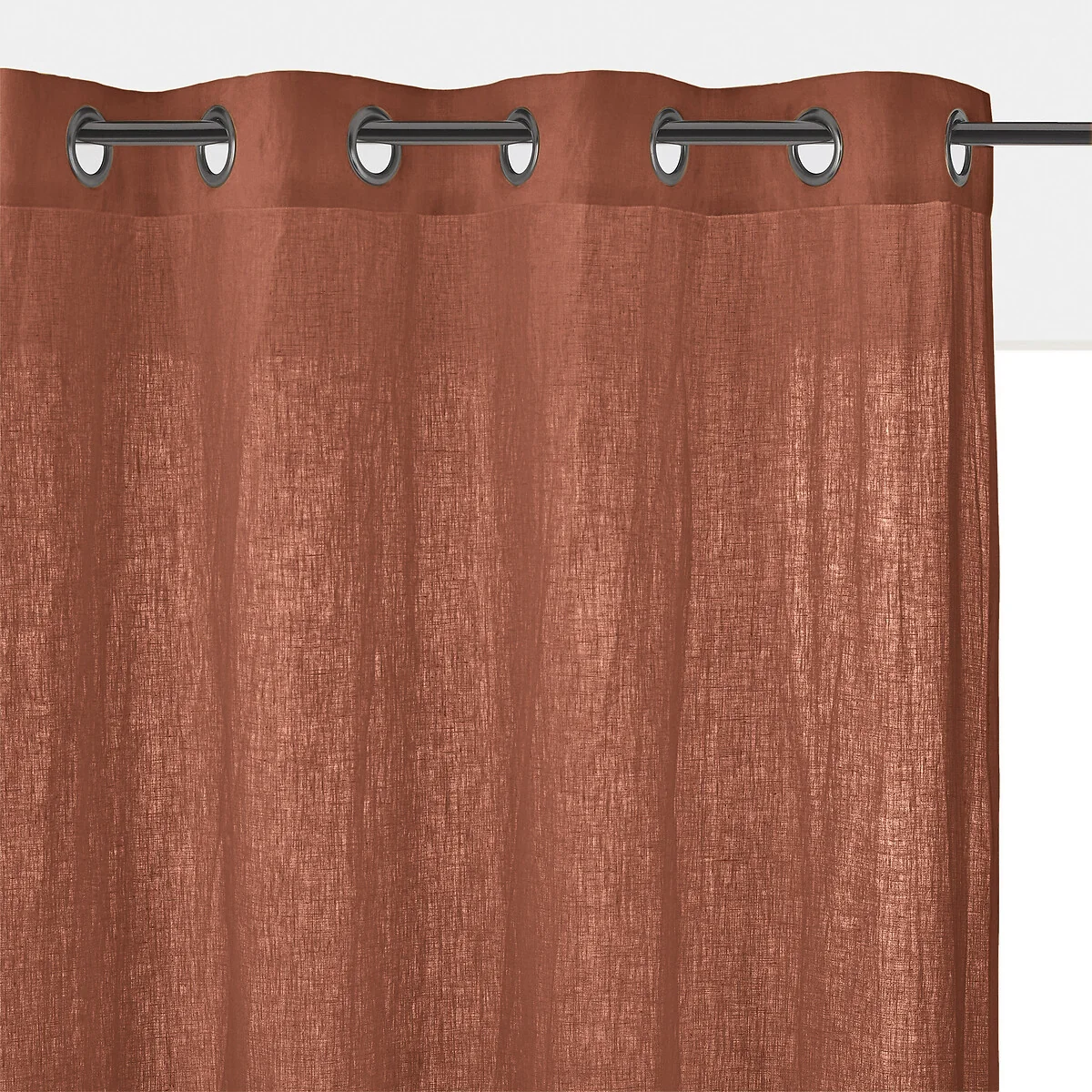 Onega 100% Washed Linen Radiator Curtain with Eyelets – image 1
