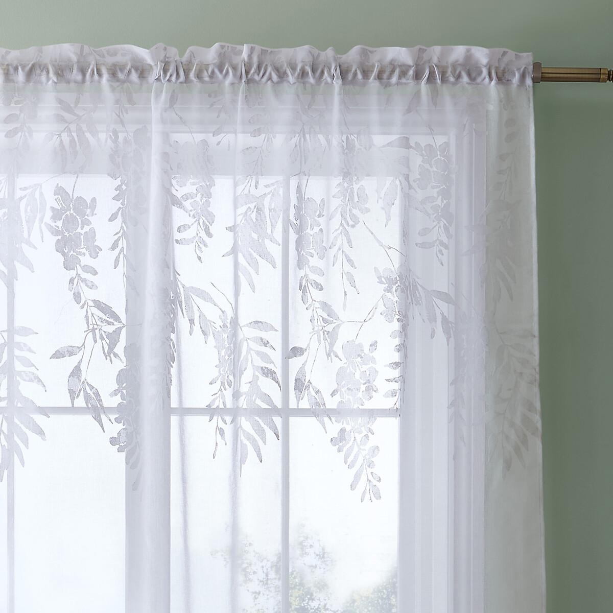 Wisteria Floral Voile Curtain Panel – image 2