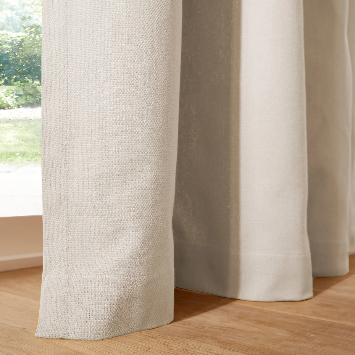 Panama Plain Single Cotton Curtain with Eyelets – image 4