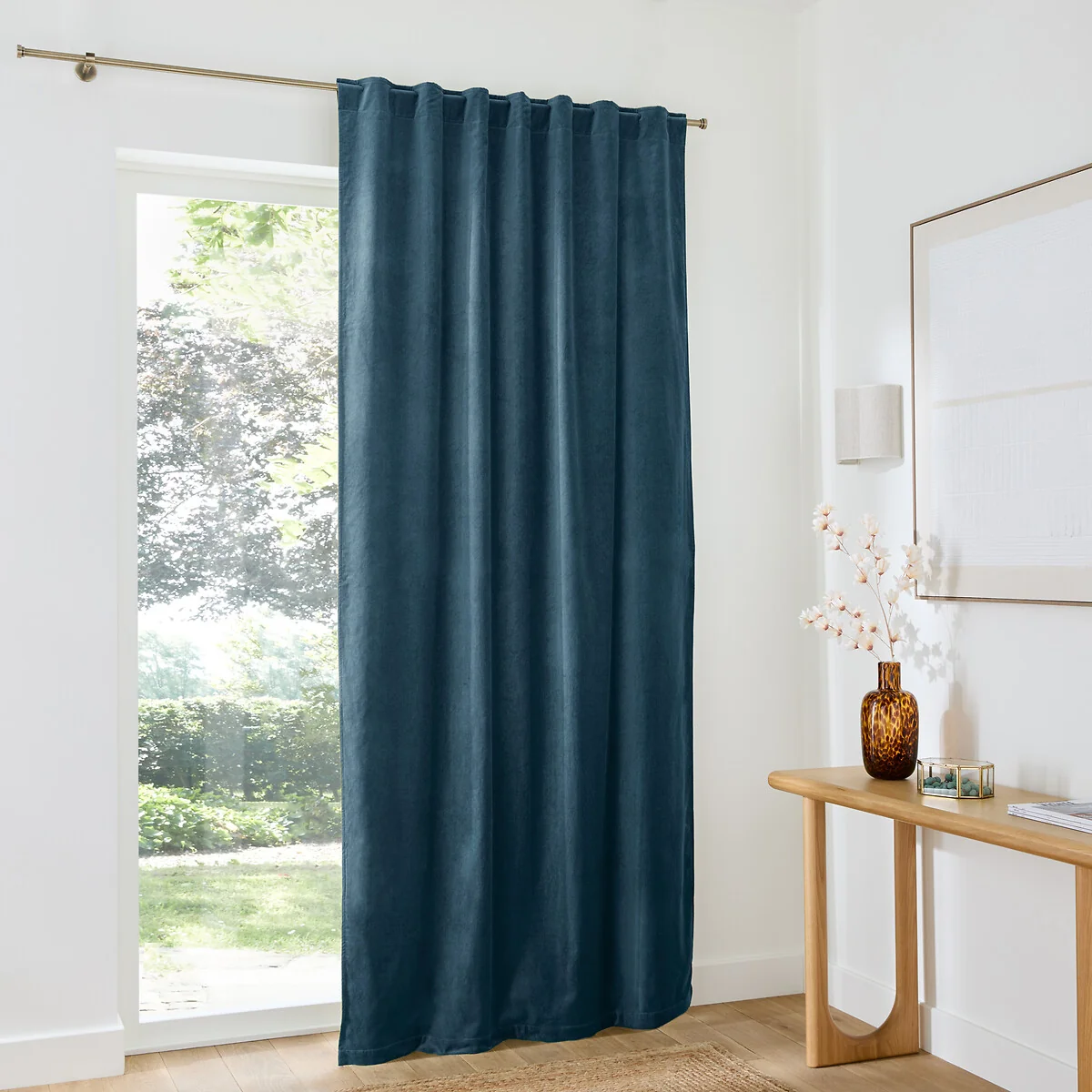 Velvet Hidden Tab Top Blackout Curtain – image 2