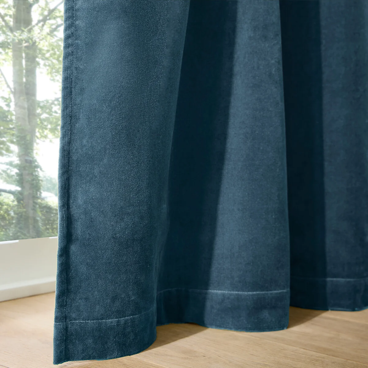 Velvet Hidden Tab Top Blackout Curtain – image 3