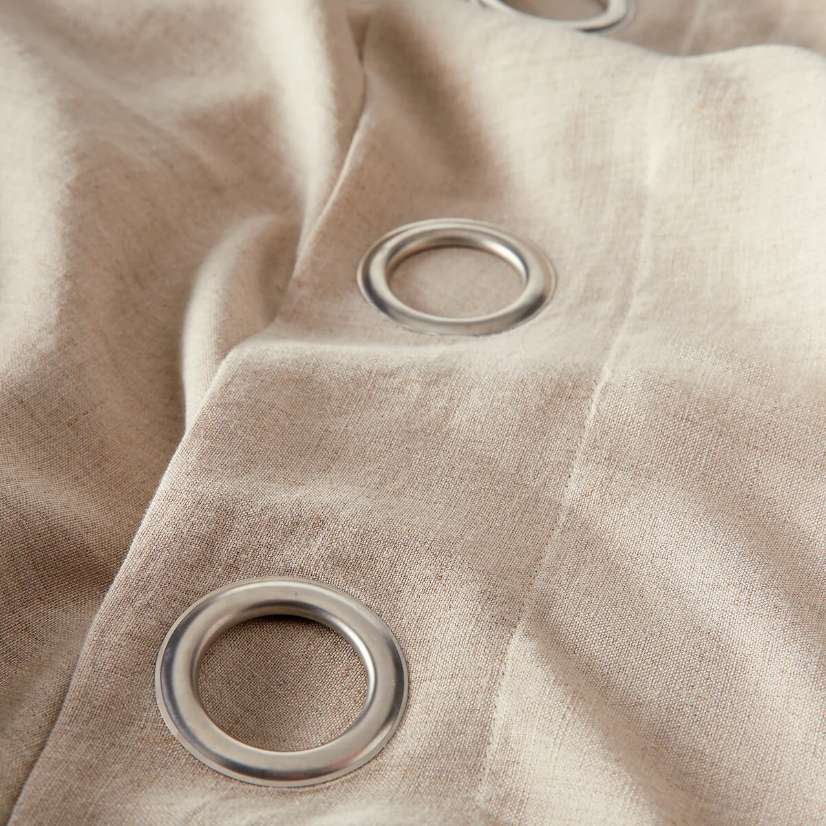 Private Single Lined Pre-Washed Linen Curtain with Eyelets – image 6