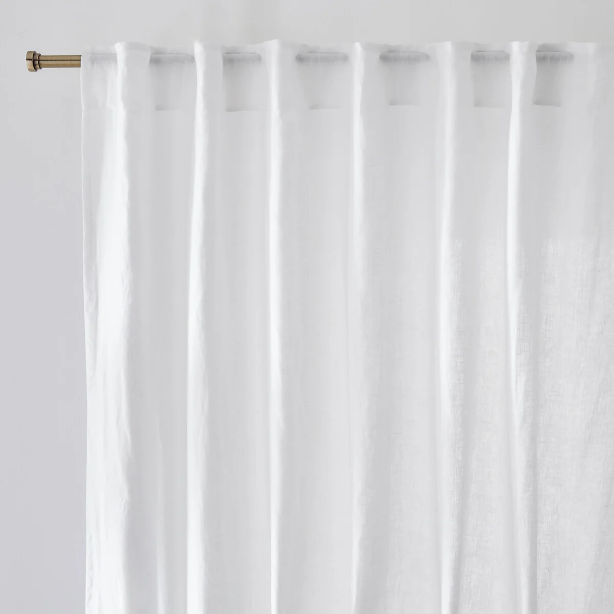 Onega Washed Linen Single Curtain with Concealed Tabs – image 2