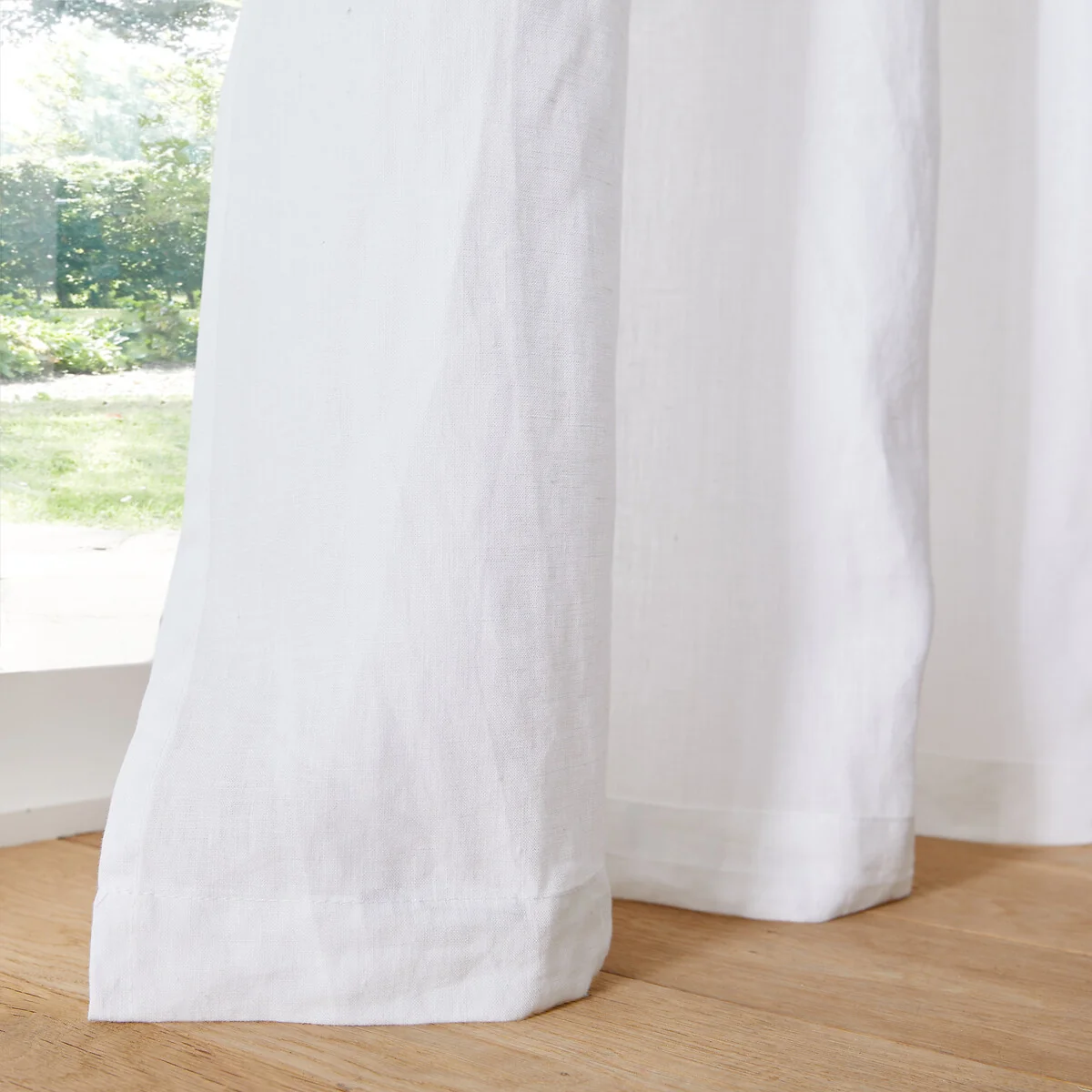 Onega Washed Linen Single Curtain with Concealed Tabs – image 4