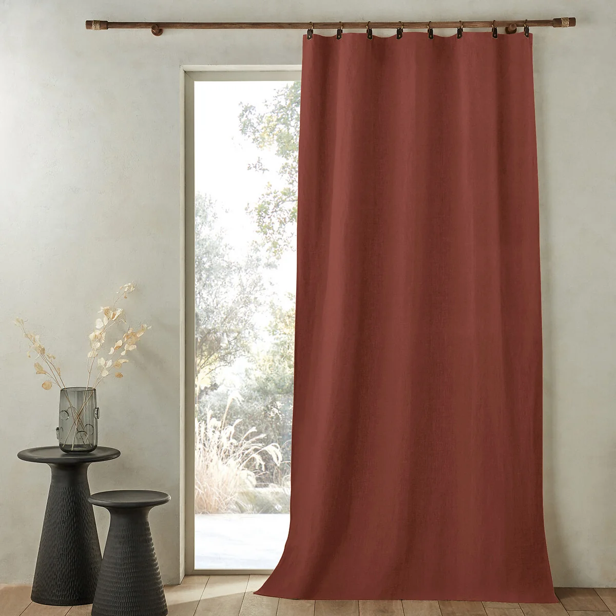 Private Lined 100% Washed Linen Curtain – image 1