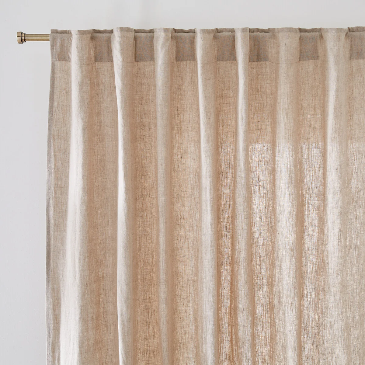 Onega Washed Linen Single Curtain with Concealed Tabs – image 2