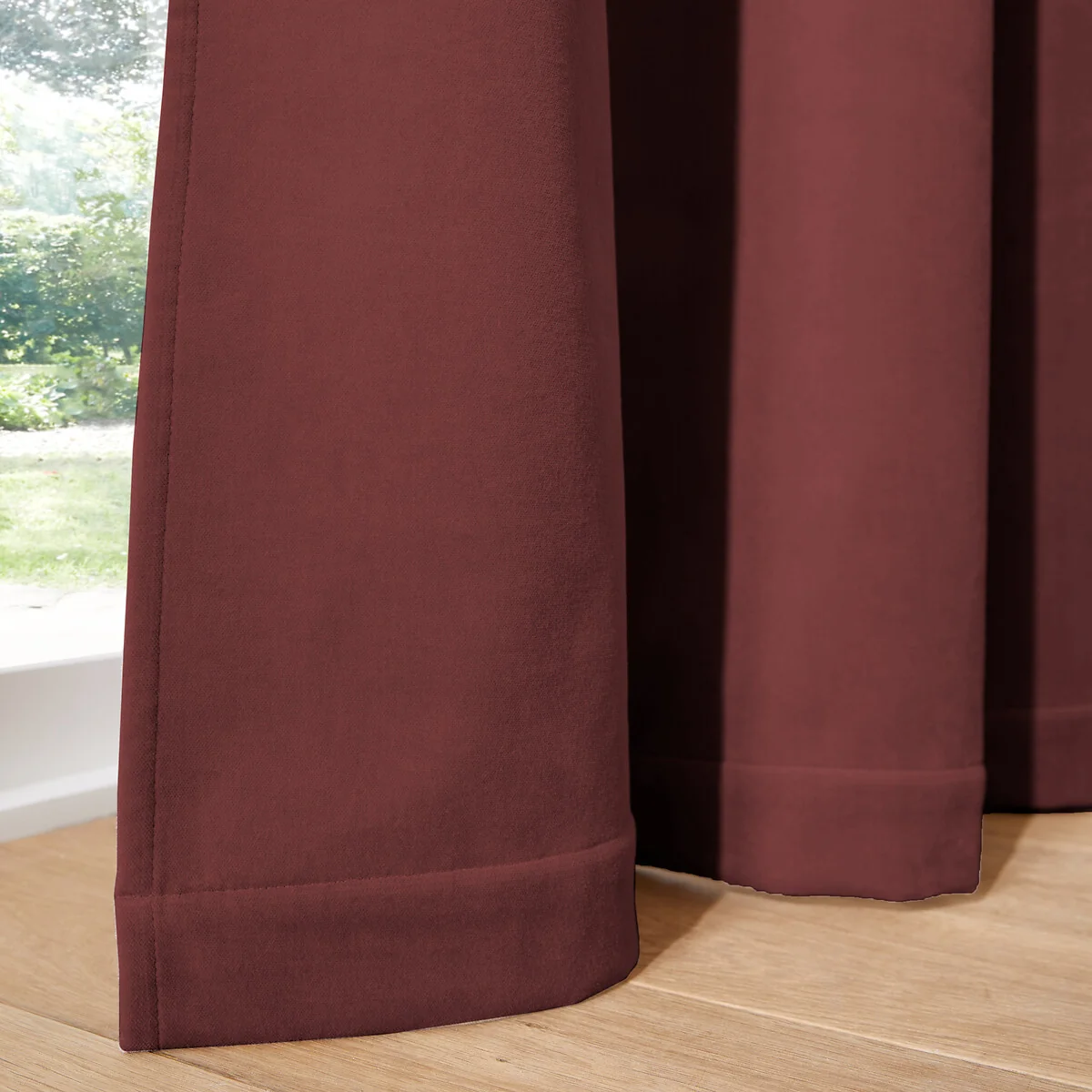 Velvet 100% Cotton Thermal Curtain with Hidden Tabs – image 4