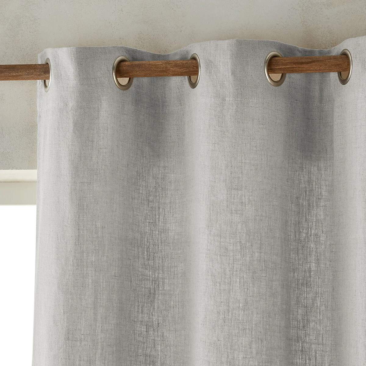 Private Single Lined Pre-Washed Linen Curtain with Eyelets – image 2