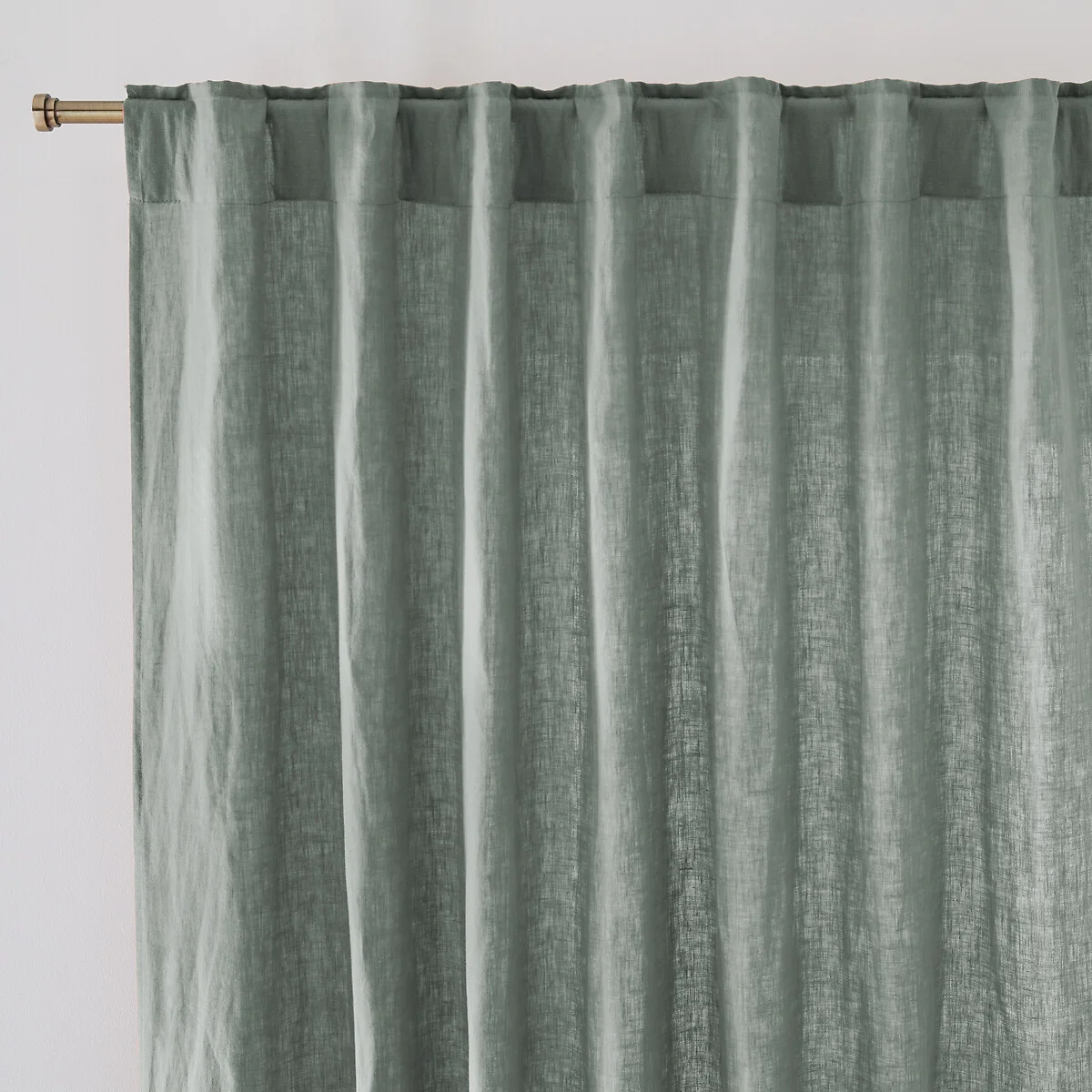 Onega Washed Linen Single Curtain with Concealed Tabs – image 2