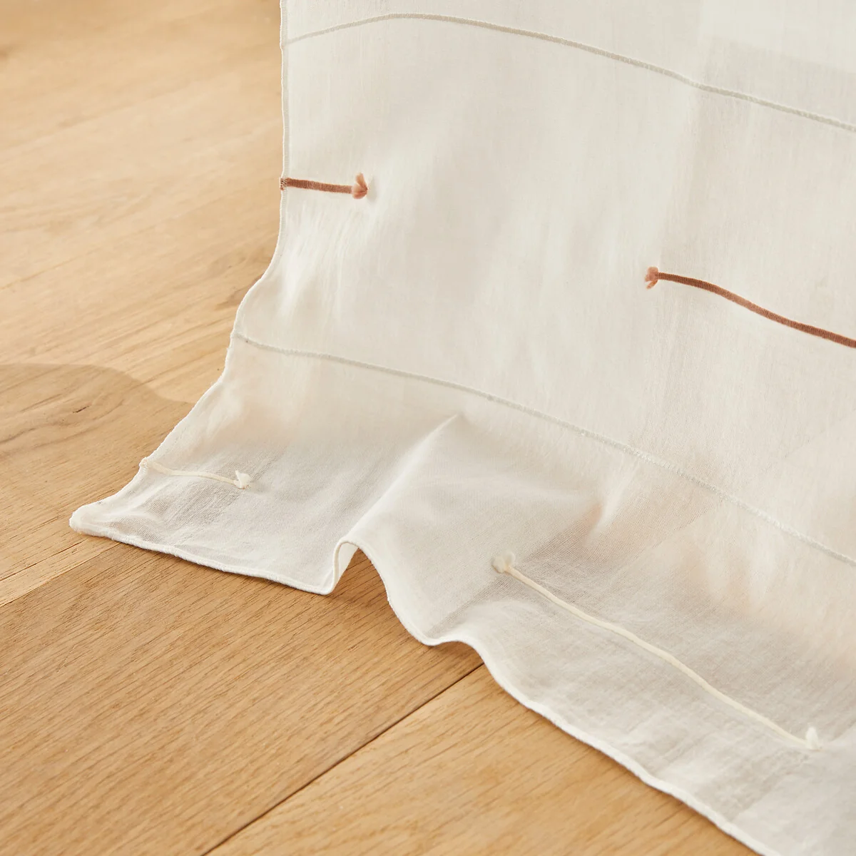 Attukal Striped 100% Organic Cotton Voile Sheer Curtain – image 4