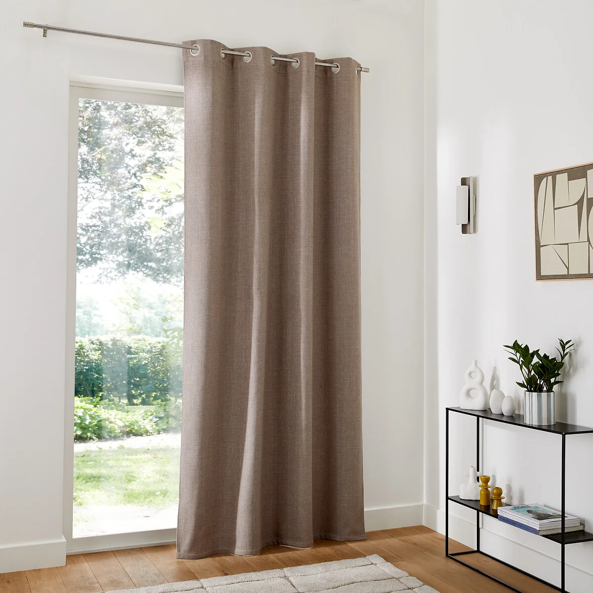 Montego Woven Effect Thermal Curtain with Eyelets – image 3