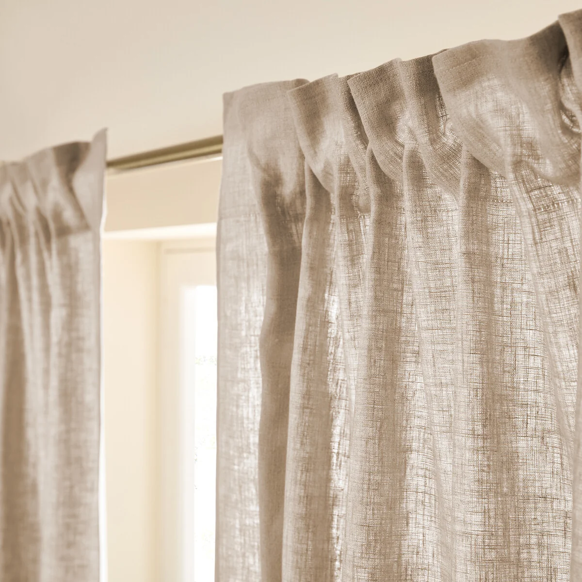 Private Ruffled 100% Washed Linen Curtain – image 4