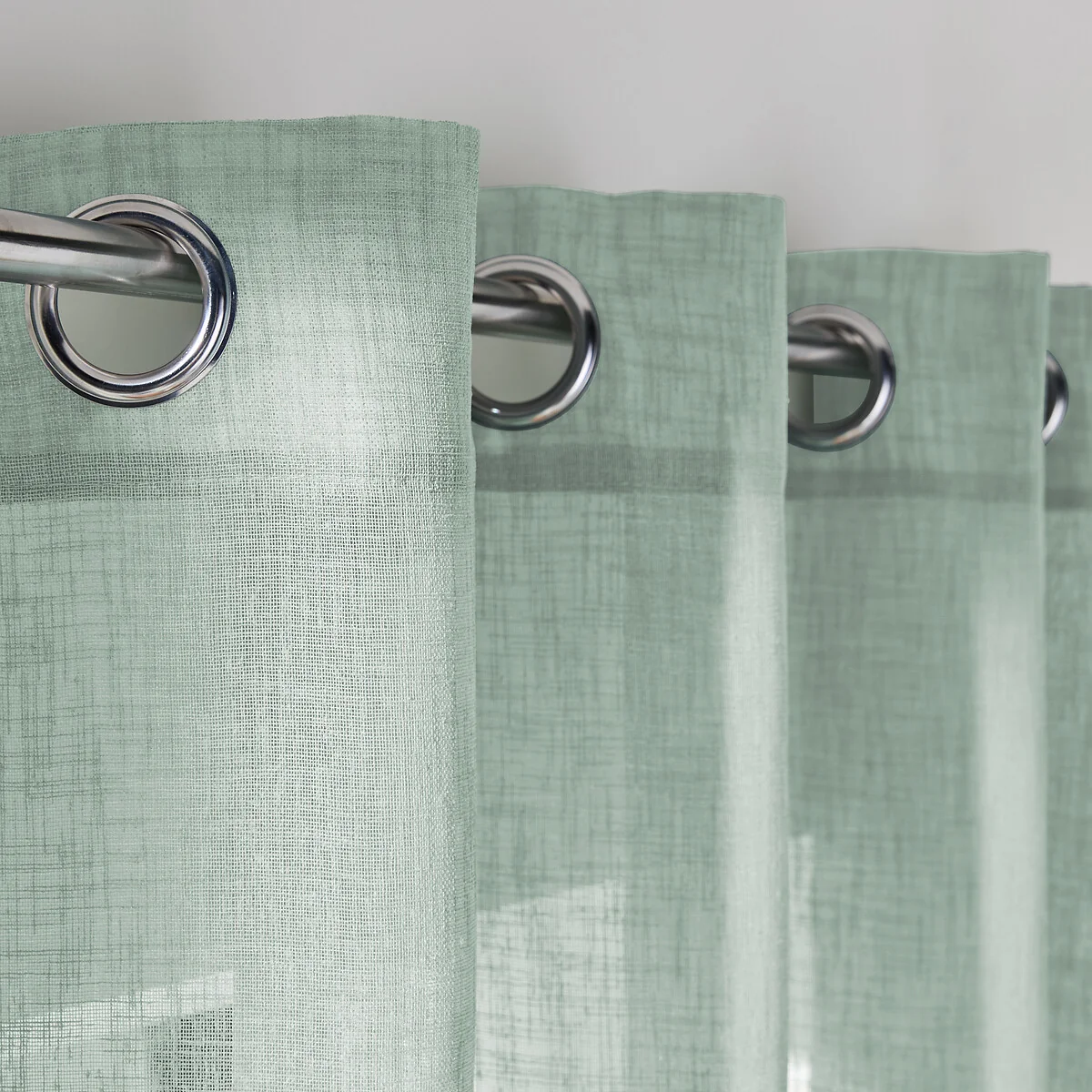 Nyong Linen-Effect Radiator Curtain with Gathered Braid – image 4