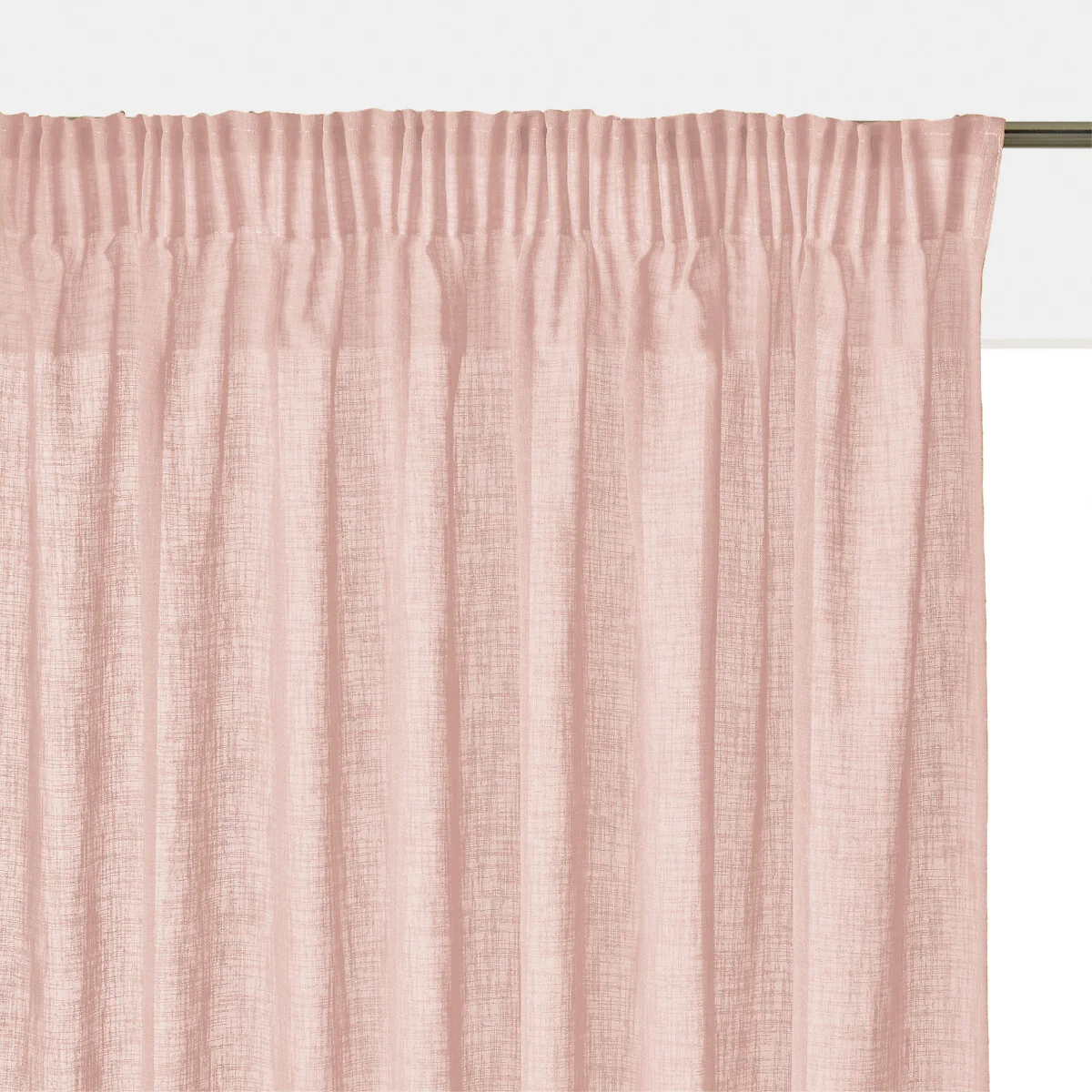Nyong Linen-Effect Radiator Curtain with Gathered Braid – image 1