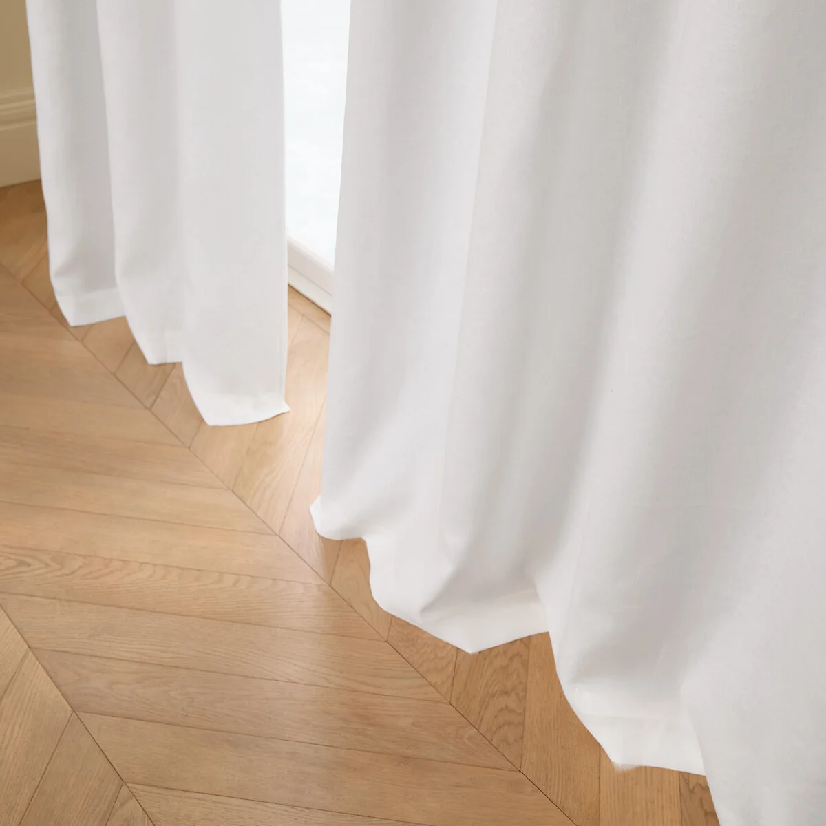 Private Washed Linen Curtain with Leather Tab Top Header – image 3