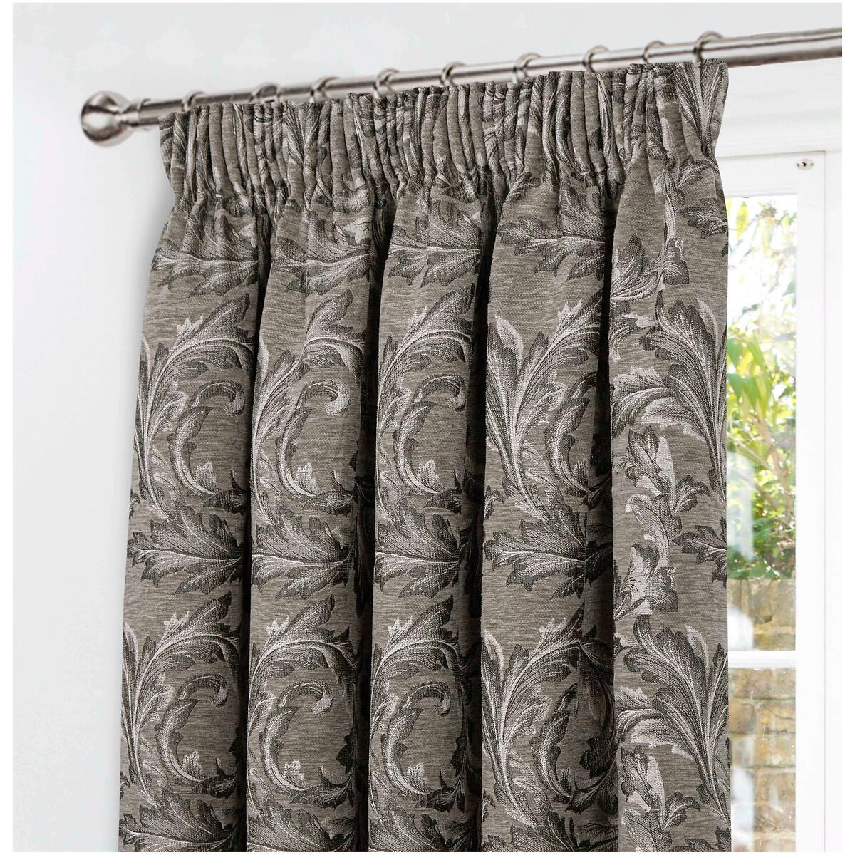 Chenille Pencil Pleat Lined Curtains – image 4