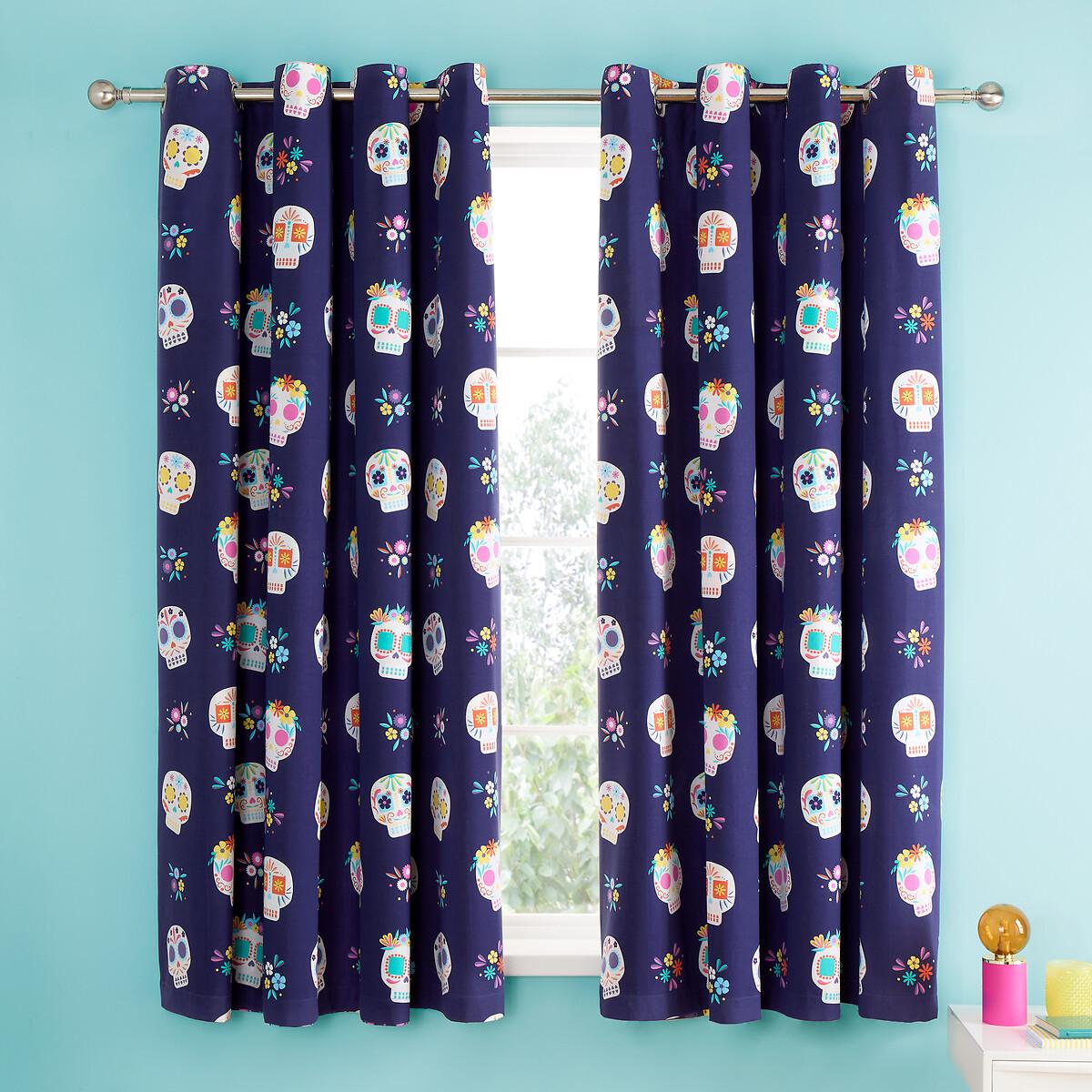 Sugar Skulls Fiesta Curtains – image 2