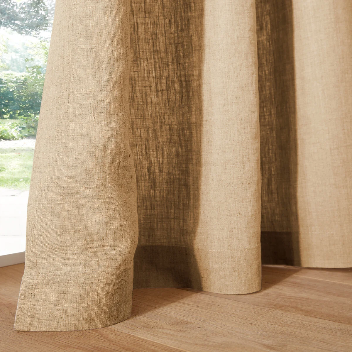Onega Washed Linen Single Curtain with Eyelets – image 4