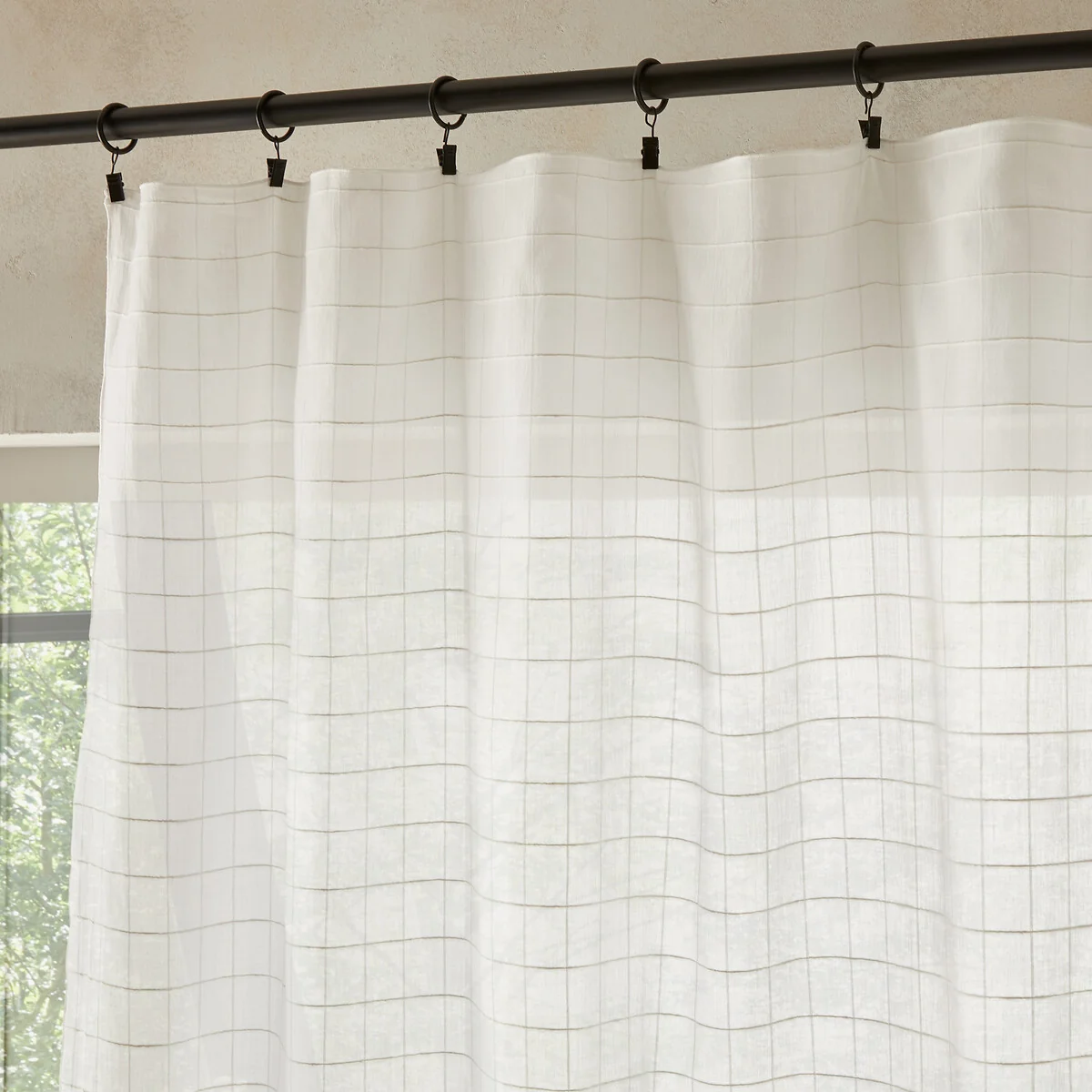 Skoum 100% Organic Cotton Voile Sheer Curtain Panel – image 2