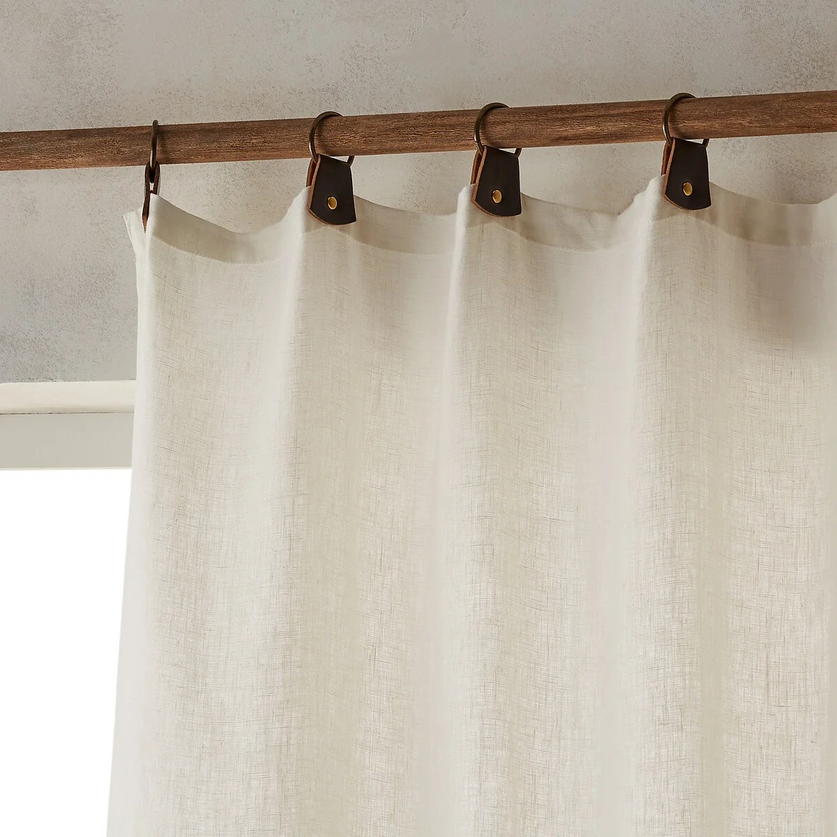 Private Washed Linen Curtain with Loops – image 2