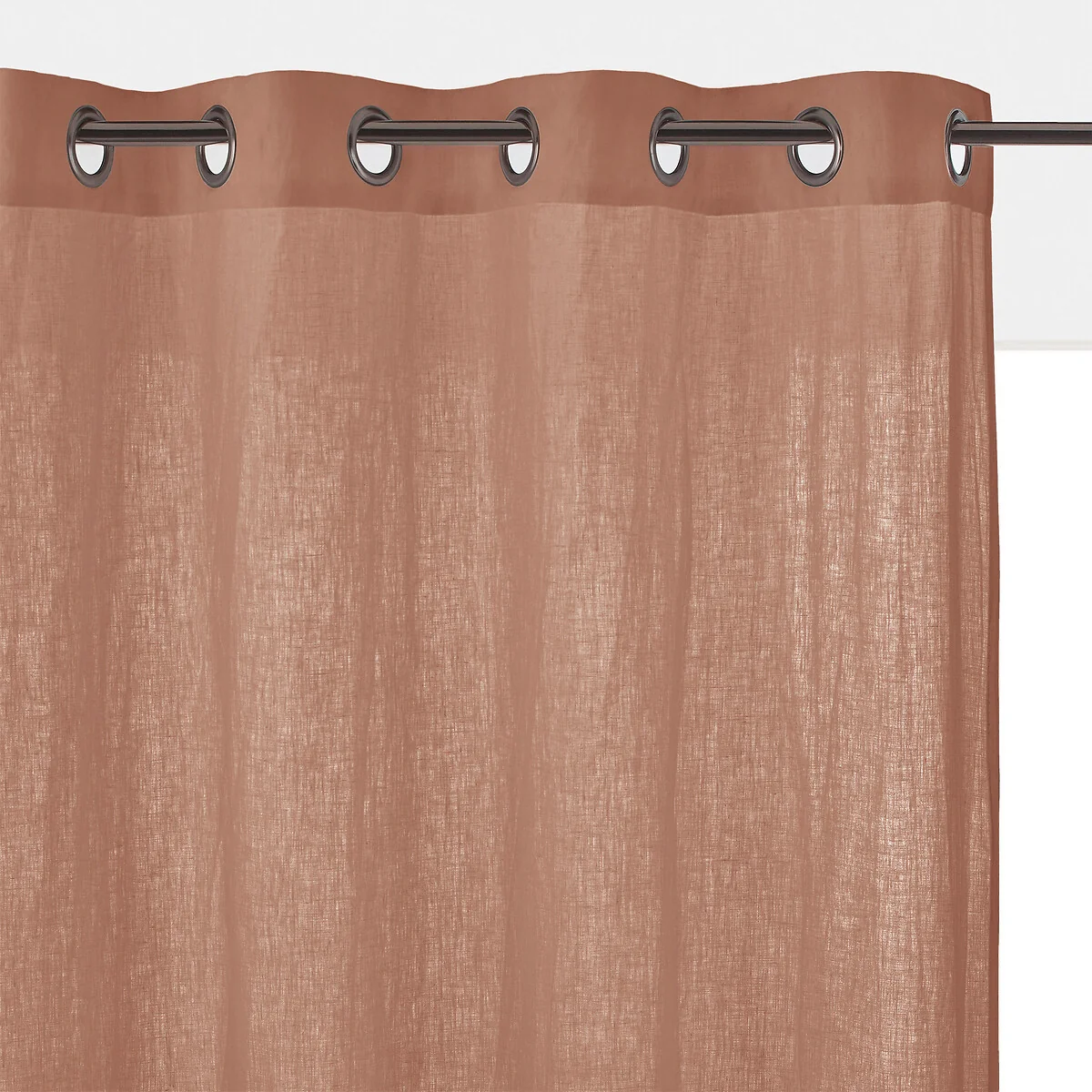 Onega 100% Washed Linen Radiator Curtain with Eyelets – image 1