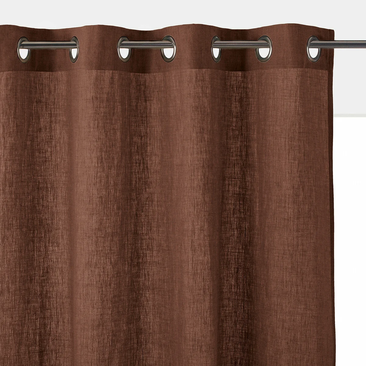 Onega 100% Washed Linen Radiator Curtain with Eyelets – image 1