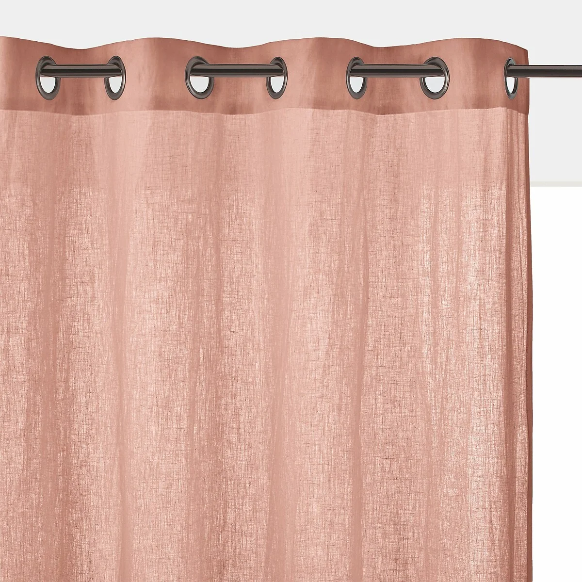 Onega Washed Linen Radiator Curtain with Eyelets – image 1