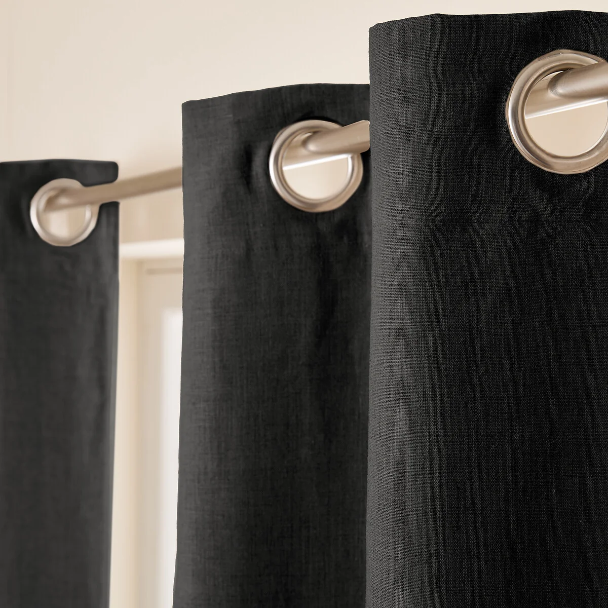 Private Washed Linen Curtain with Eyelet Header – image 3
